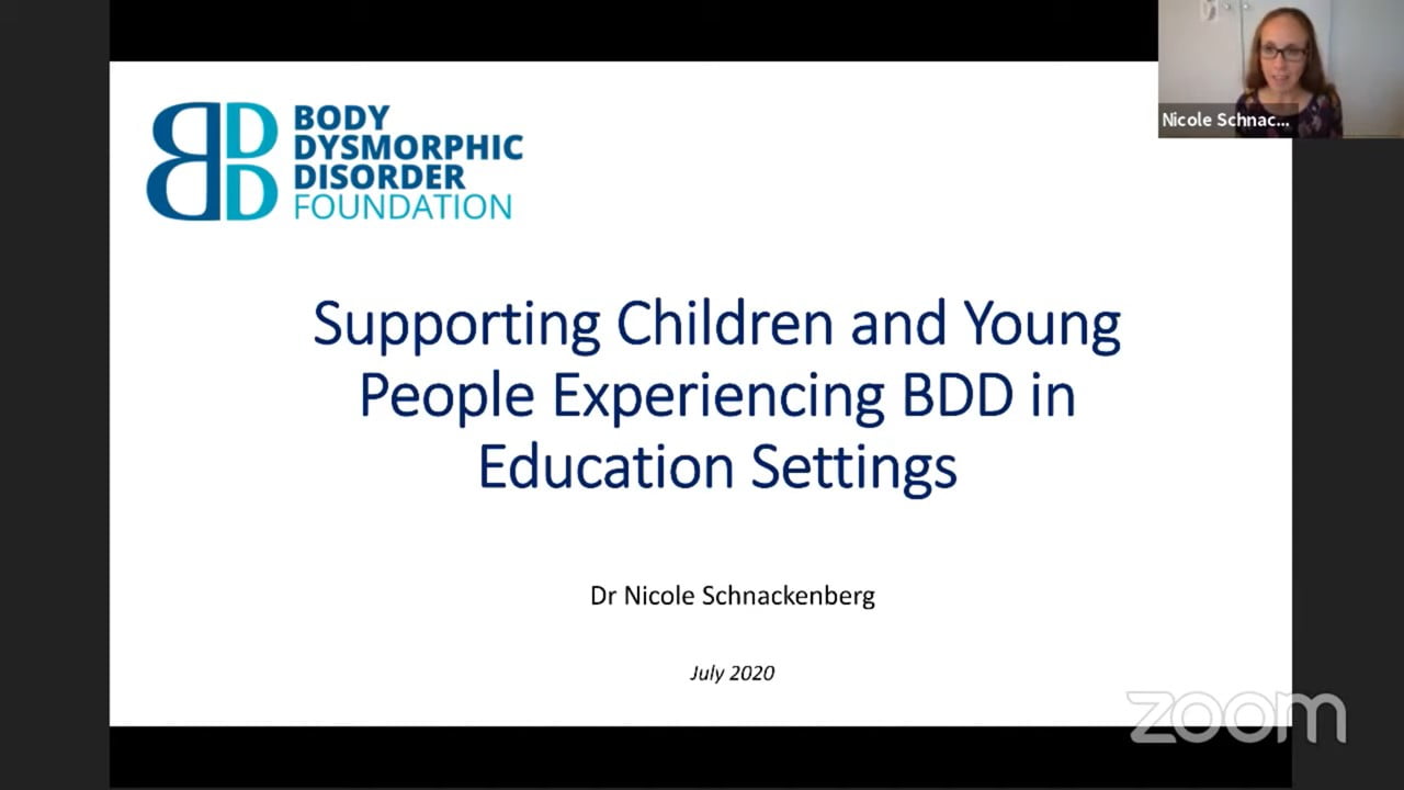 Recognising and Supporting BDD in Educational Settings