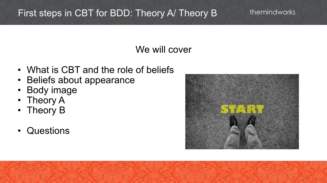 First Steps in CBT for BDD: Theory A/B