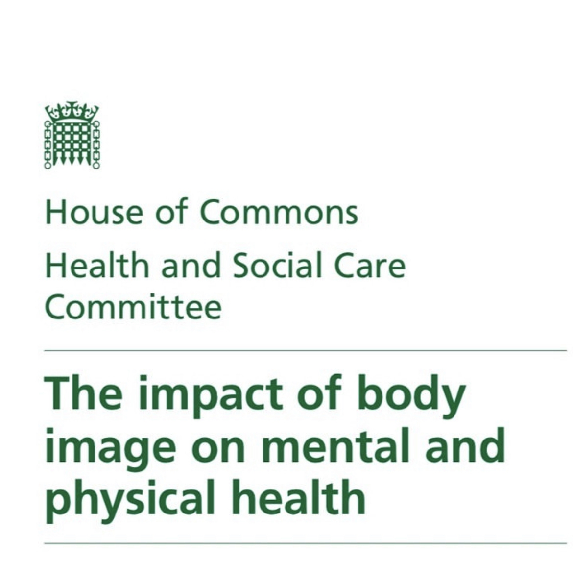 Parliamentary Report: The impact of body image